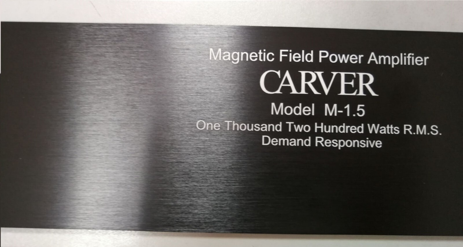 CARVER M-1.5t Faceplate, Black with Handles and Hardware
