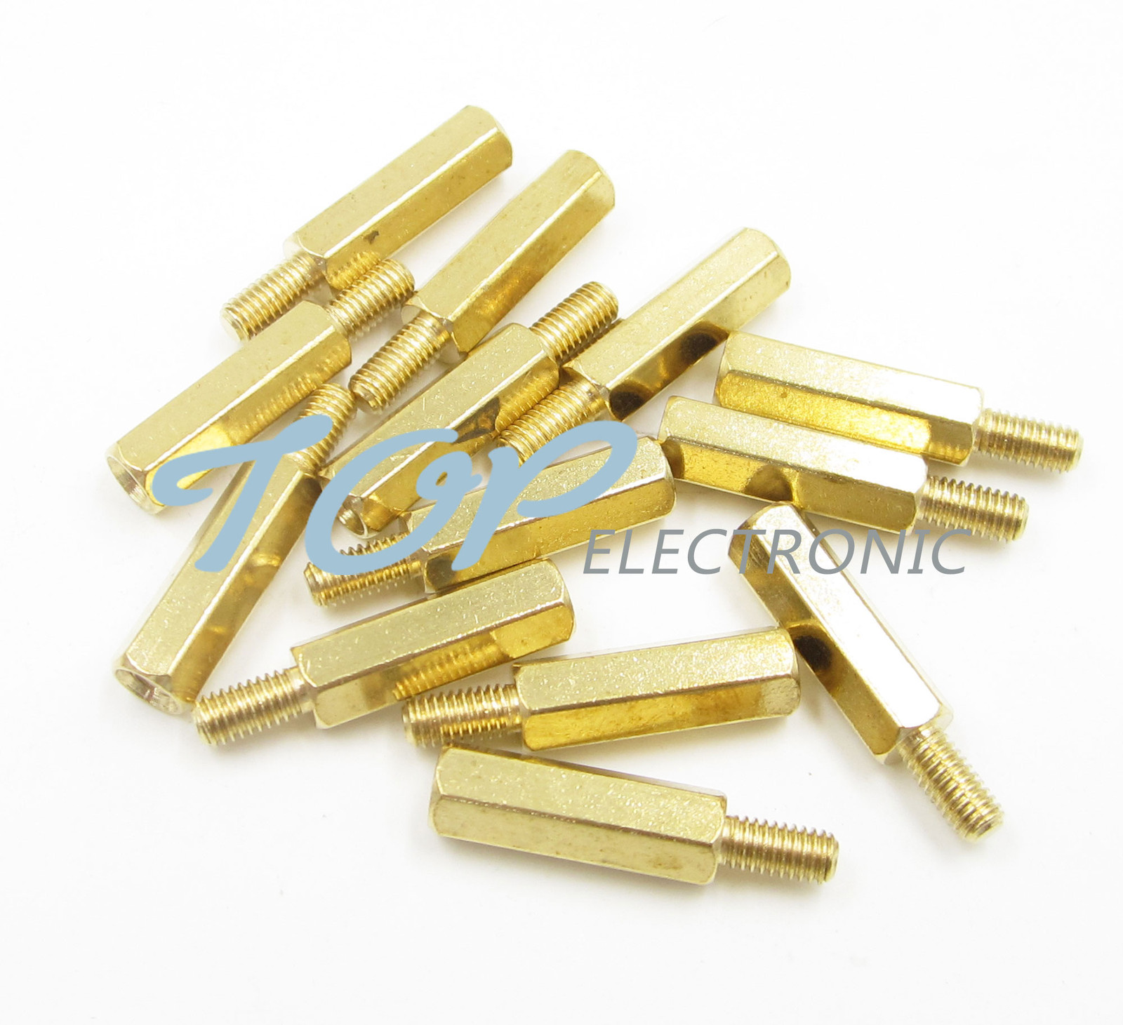 50PCS Brass M3X15MM Male to Femal Spacer Hex Column Standoff Support PCB