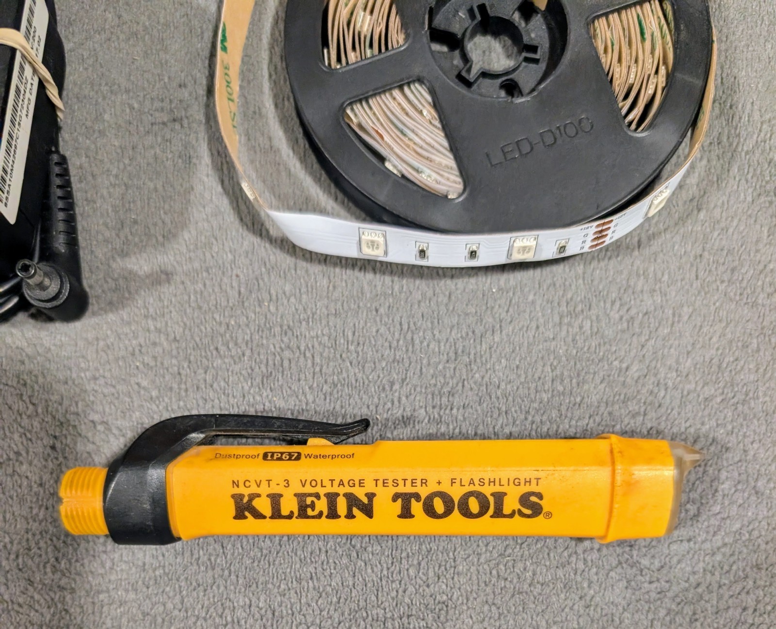 Misc Electronics Lot: Lenovo, Amazon, LED Strip, Klein Tester – UNTESTED