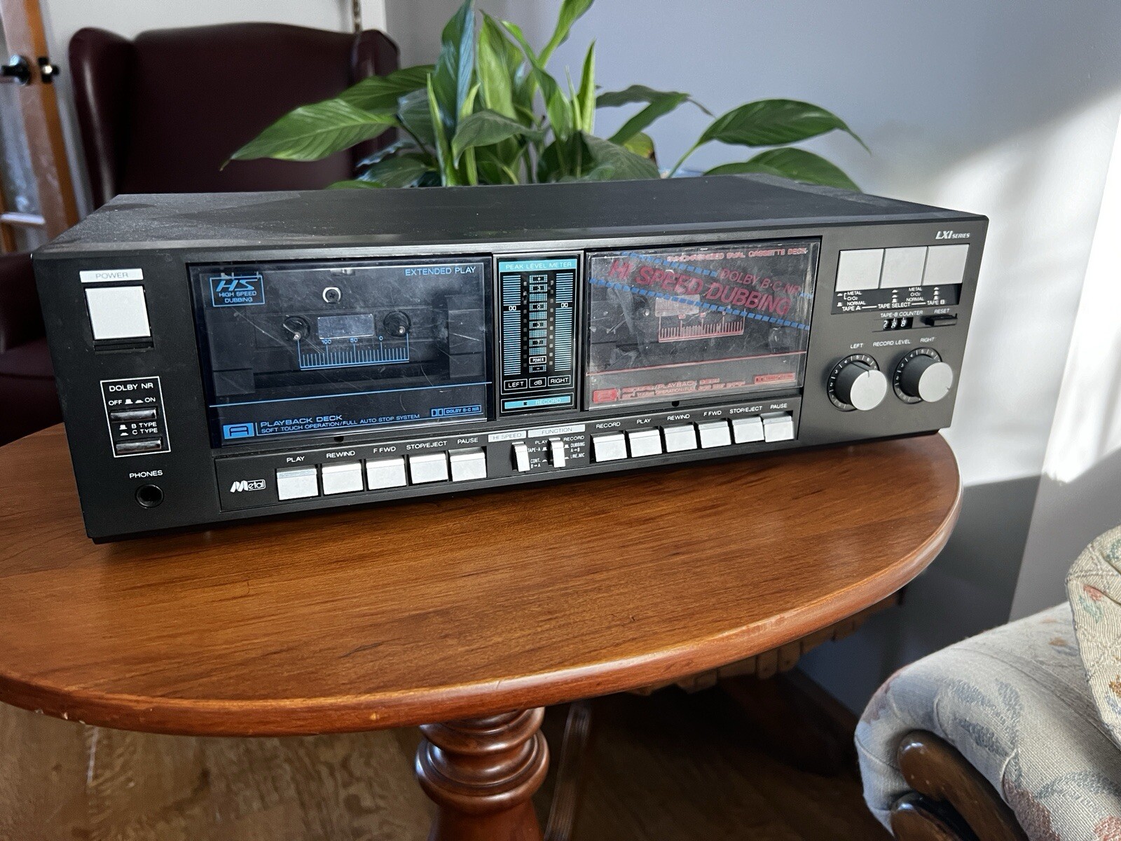SET-Sansui CD Player, JVC Receiver, Synchronized Dual Cassette Player LXI series