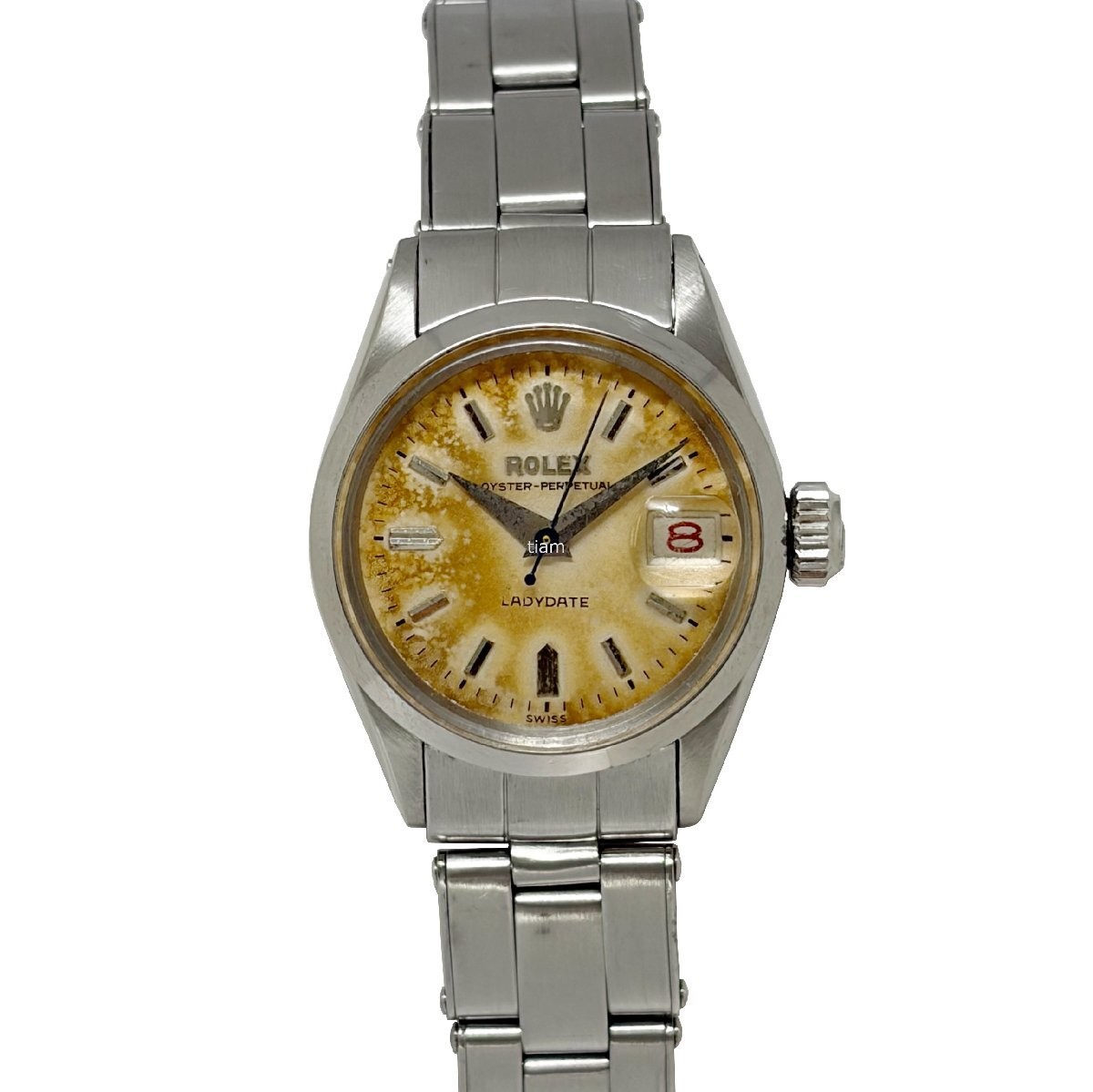 ROLEX 6516 Oyster Perpetual Date 1957 Automatic Silver SS 1130