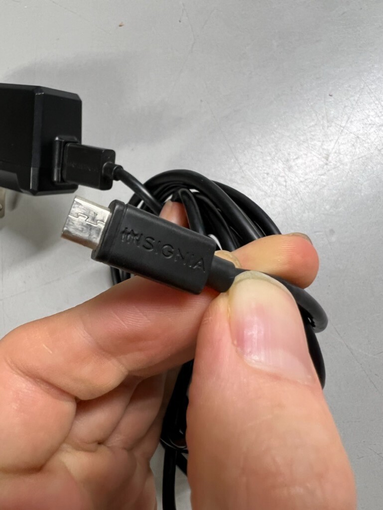 Original OEM Casio USB to Micro Charger – Charging Block + Cord CNR751 – BLACK