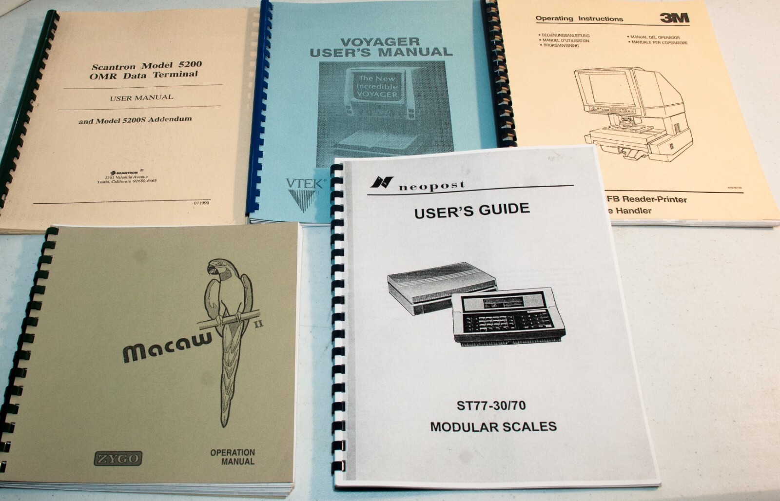 5 Misc. Camera & AV Equipment Users, Owner’s & Operators Manual Copies