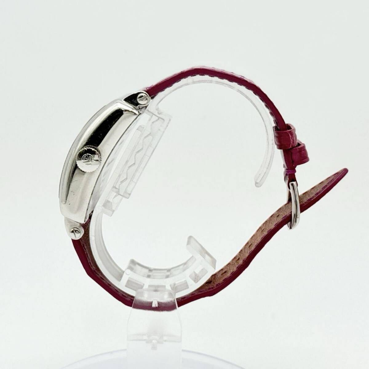 FRANCK MULLER Watch Master Square 86 6002HQZ Silver Quartz Leather Women Working