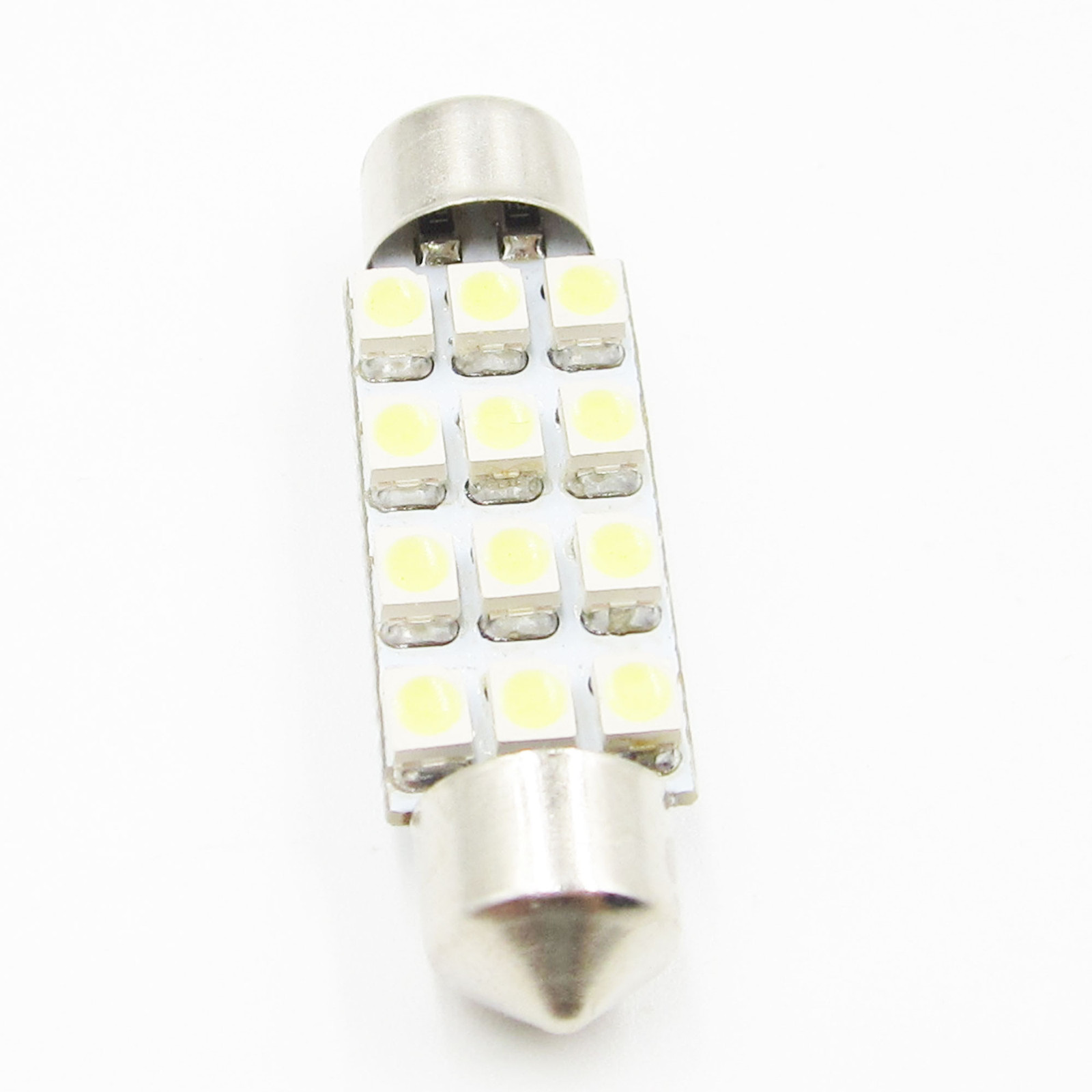 2pcs Car Dome 12 3528-SMD LED White Bulb Light Interior Festoon Lamp 40mm New