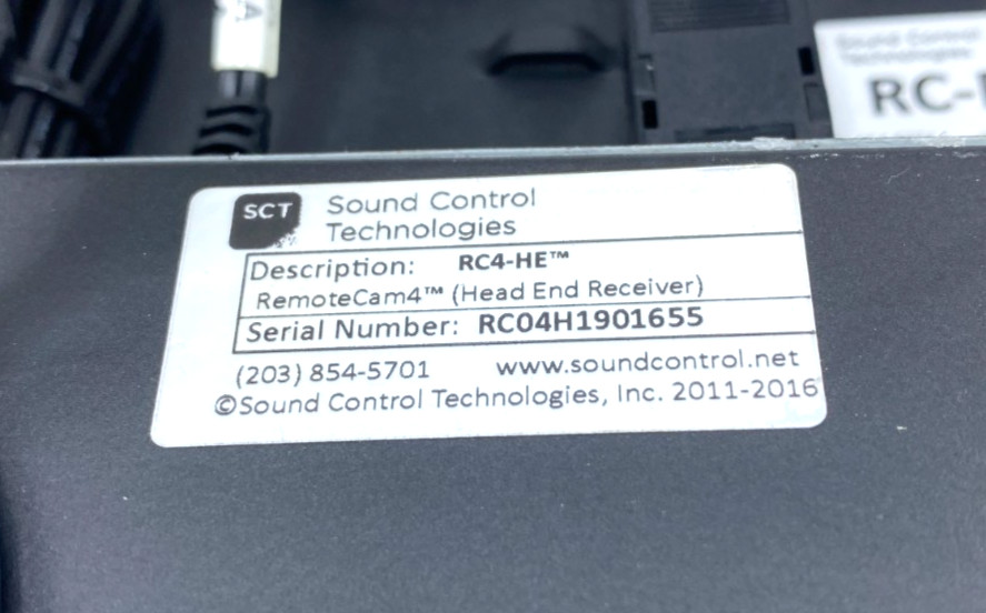 SCT RC4-HE Head End Remote Cam 4 Digital Single Cable Link Rackmount AC Adapter