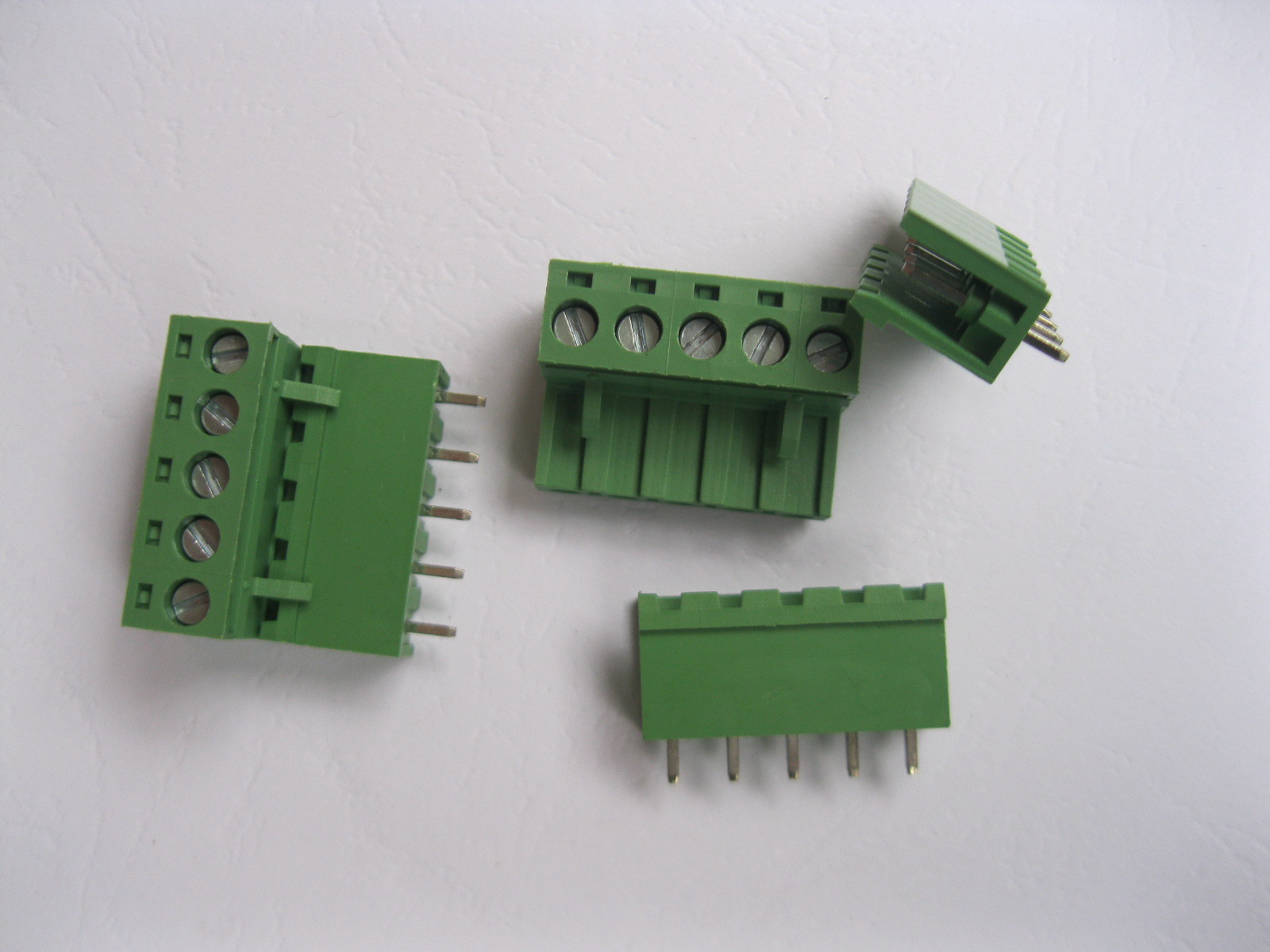 24 pcs 5 pin/way 5.08mm Screw Terminal Block Connector Green Plugable Type New