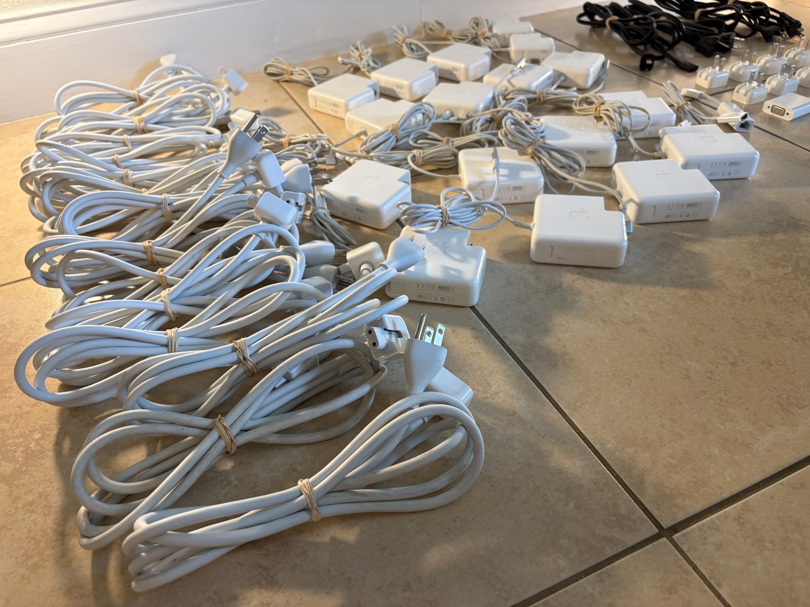 Lot of (49) Genuine Apple Adapters Cables & Accessories Mixed Bundle Converters