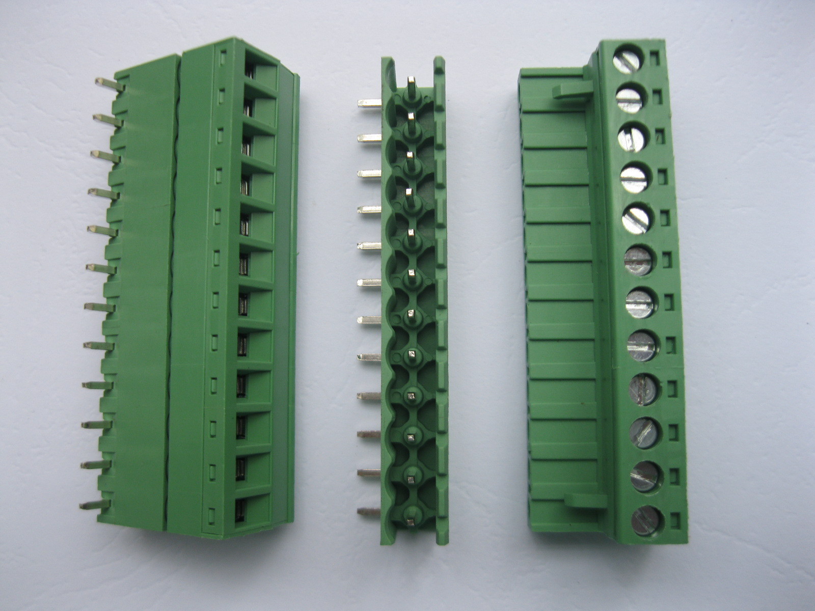 20 pcs Angle 12 pin 5.08mm Screw Terminal Block Connector Green Pluggbale Type