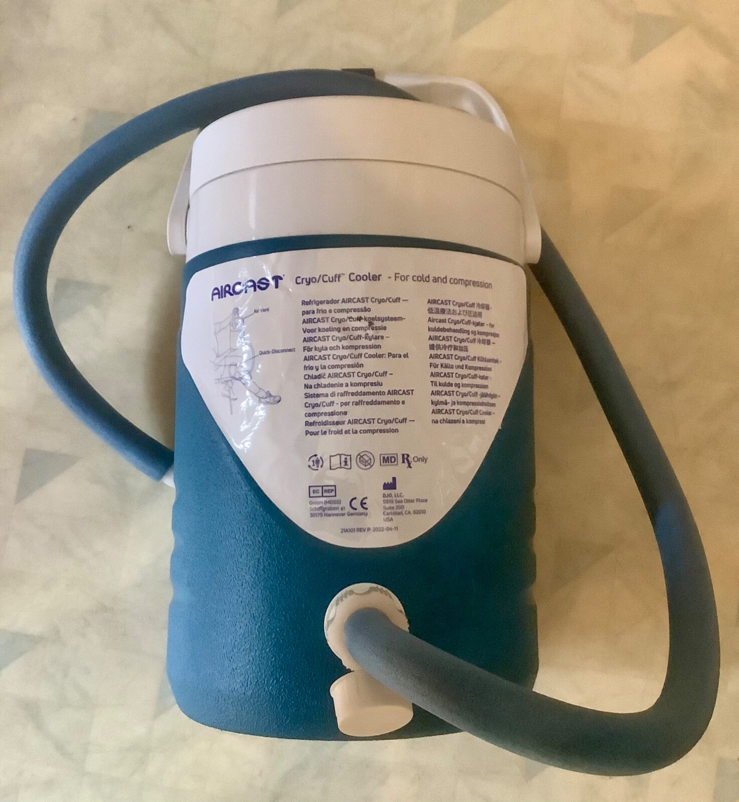 Coleman 6001 Aircast Cryo/Cuff Cooler Type, Hose Assembly and an insulation disk