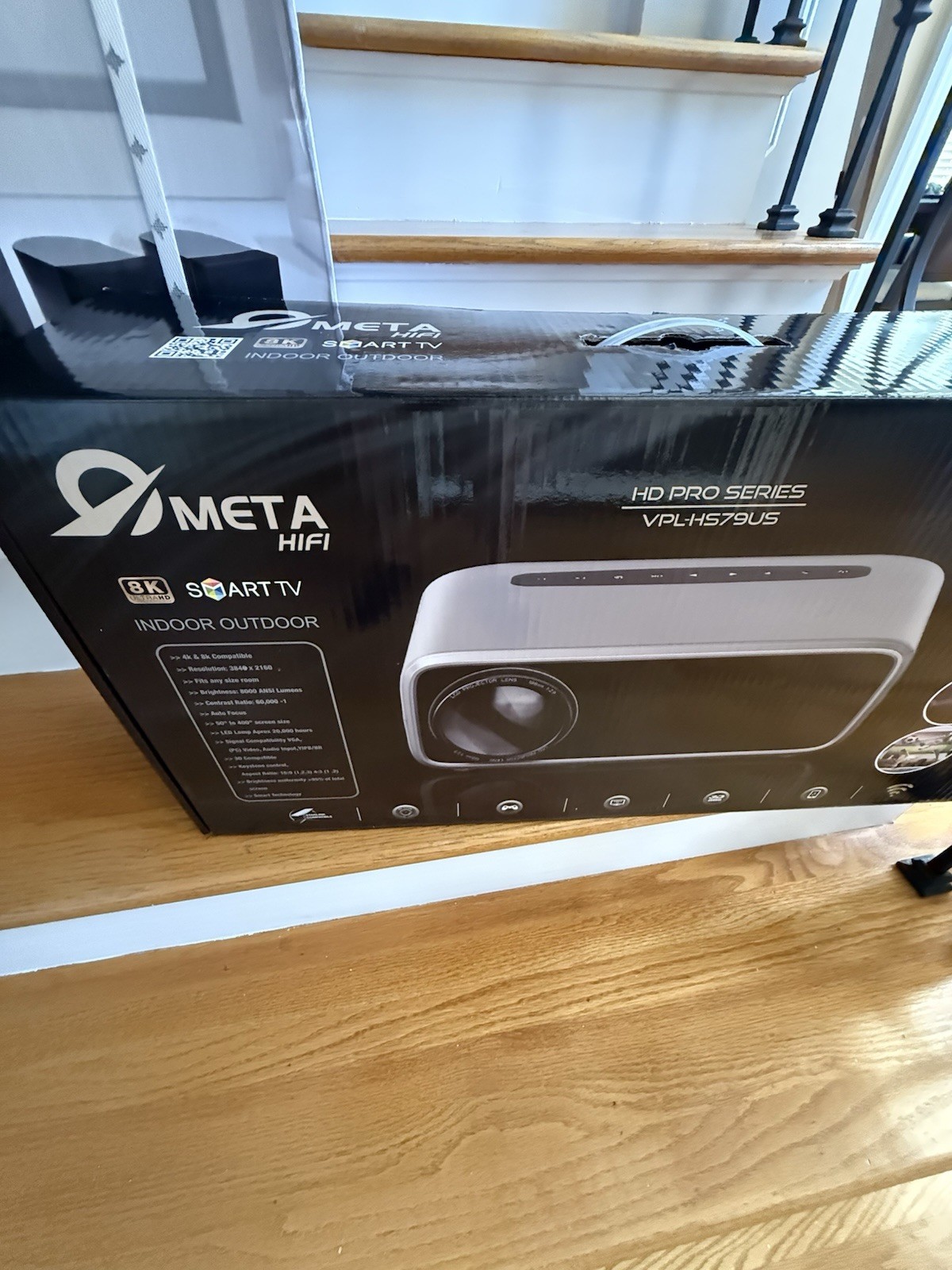 META HIFI VPL-HS79US Projector 8K Smart TV, Motorized Zero-Edge Screen Lot