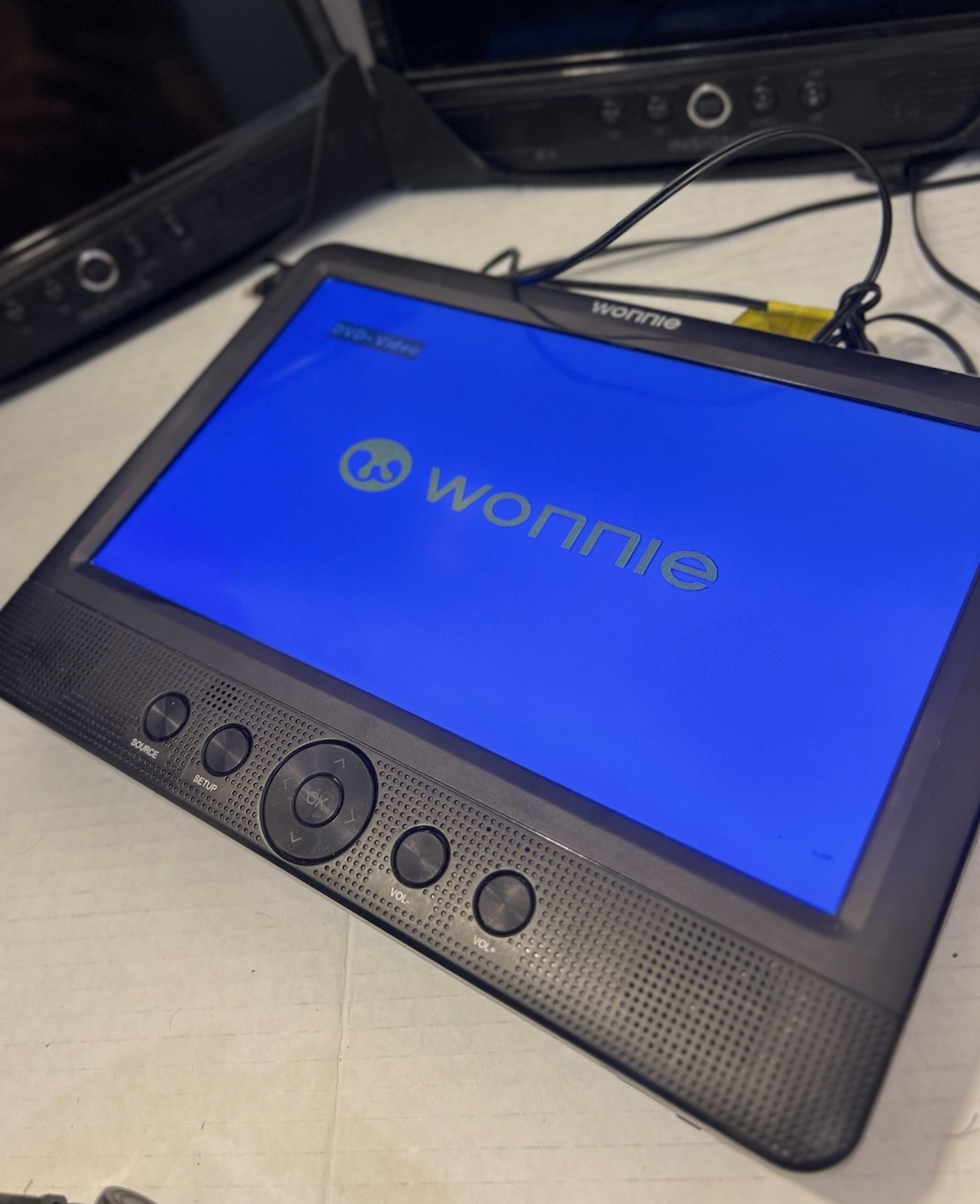 Sanyo Portable DVD Player & Memorex iPod Speaker Dock Lot w/ Headphones Cables