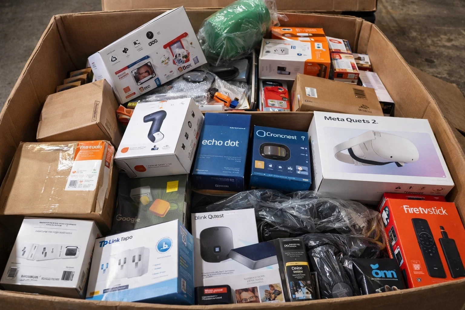 Value Packed Overstock Box – Mixed New Products with Resale Potential – Large