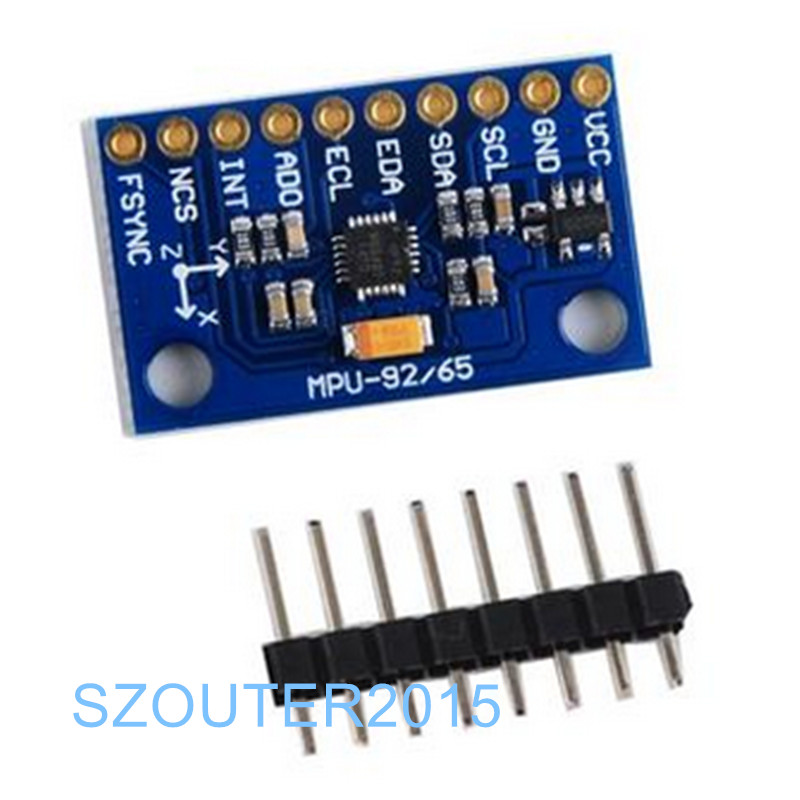 9D0F MPU 9250 SPI/IIC 9-Axis Attitude + Gyro + Accelerator + Magnetometer Module