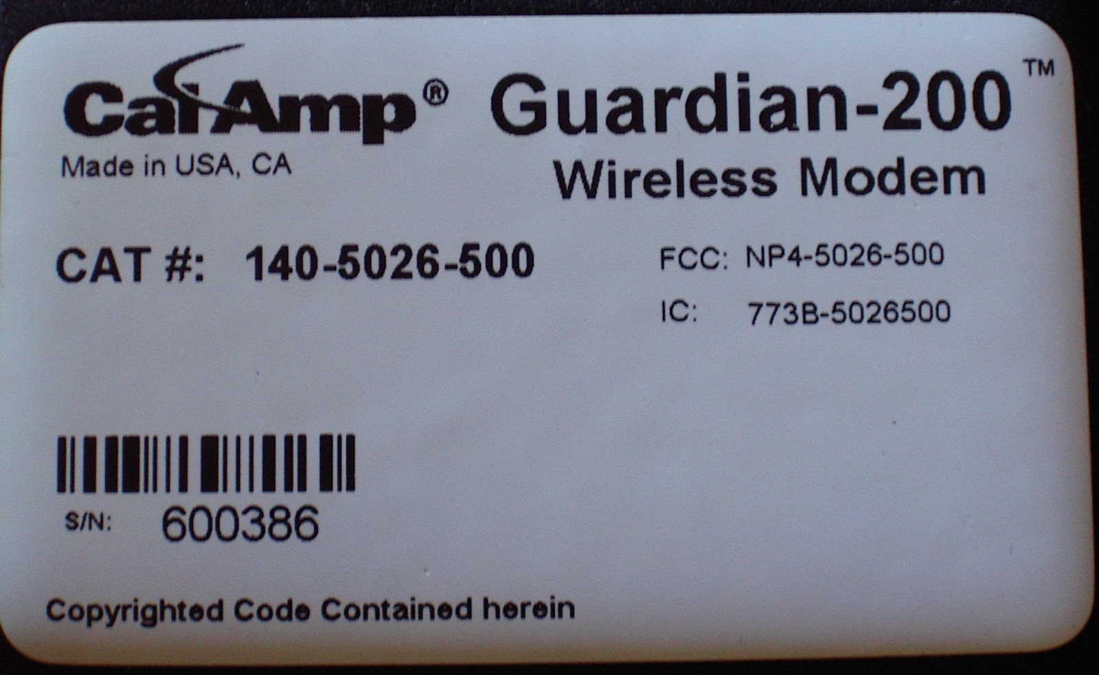 CalAmp Guardian 200