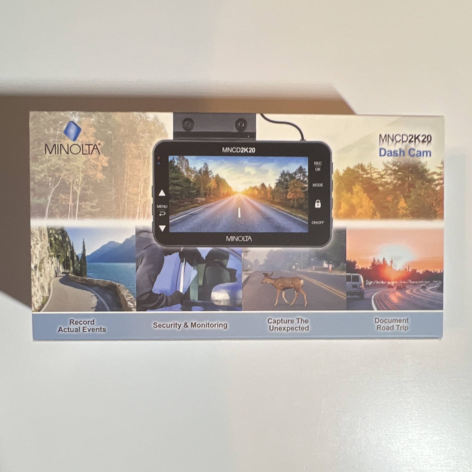 DASH CAMERA BRAND NEW Minolta MNCD2K20 2.5K Quad HD Black with 3.0″ LCD Screen