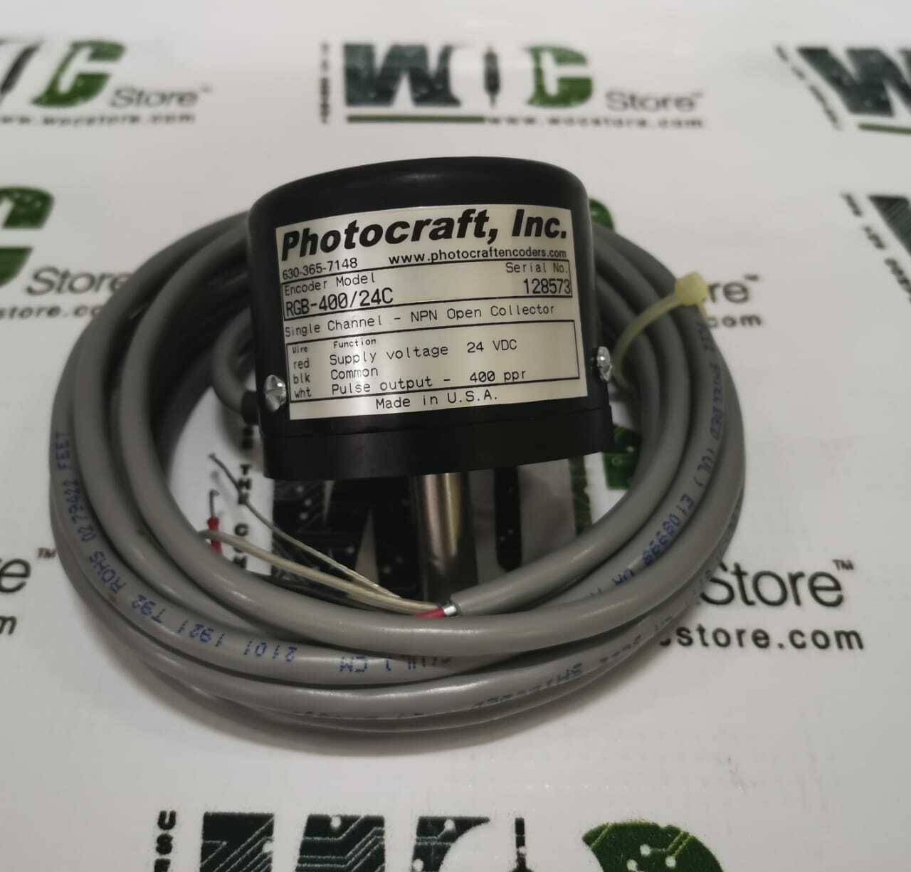 RGB-400/24C PHOTOCRAFT INC INCREMENTAL SHAFT ENCODER SL NO 128573