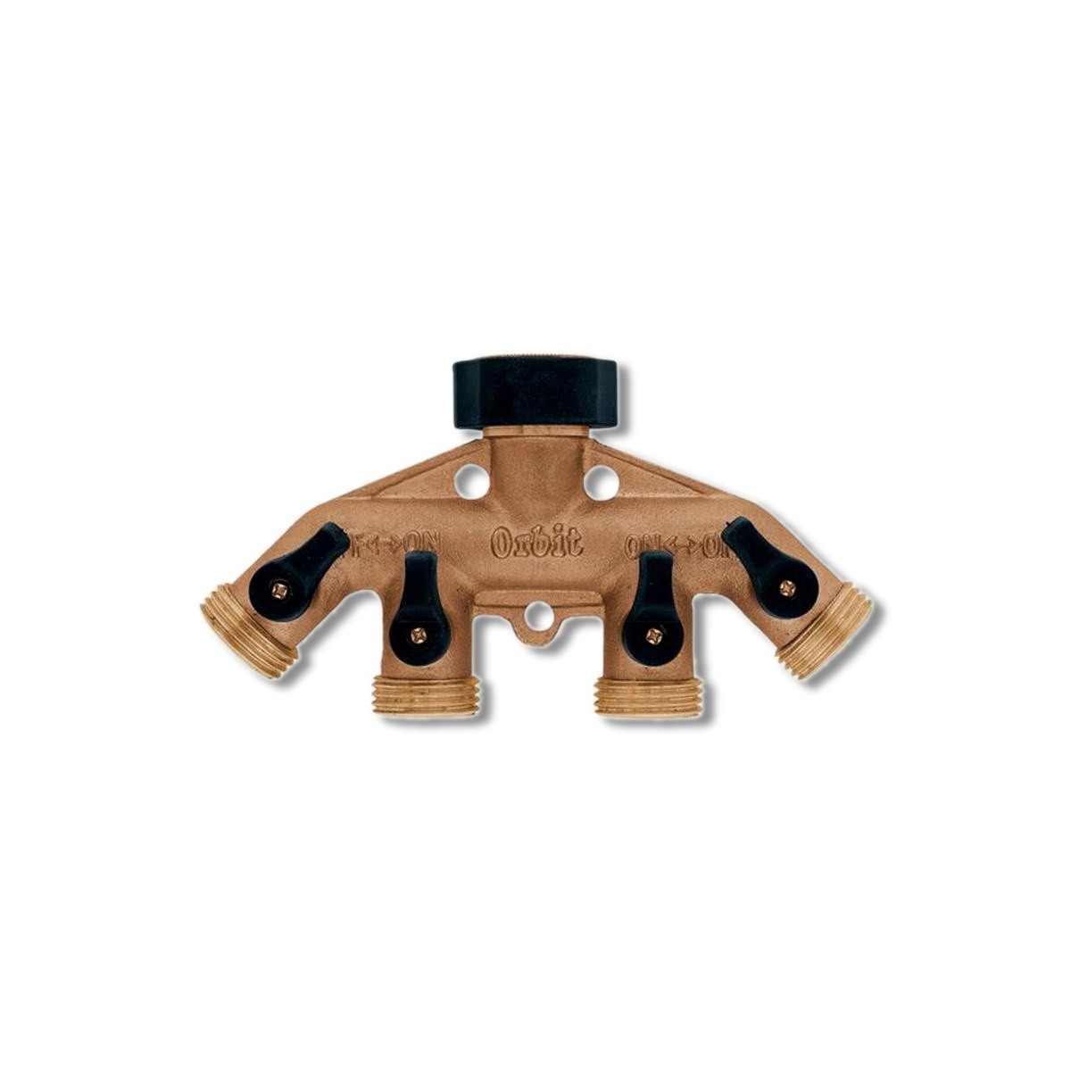 Orbit 3/4 in Brass Threaded Male Garden Hose Manifold 62010N