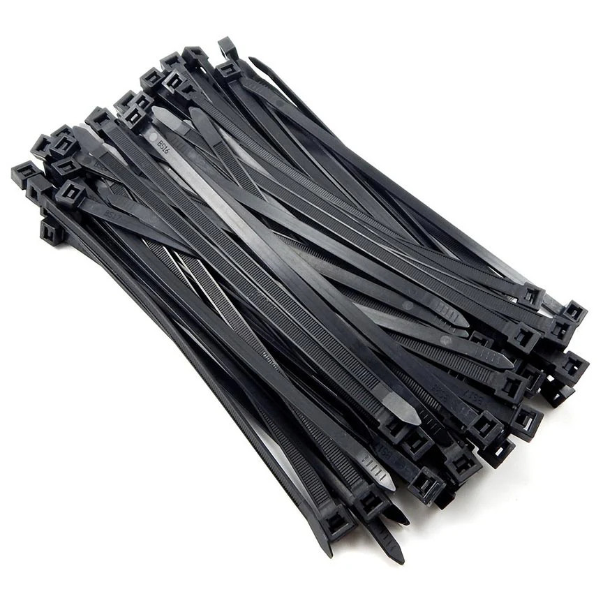 Nippon Nylon Wire Ties 8″ – Black (100 count)