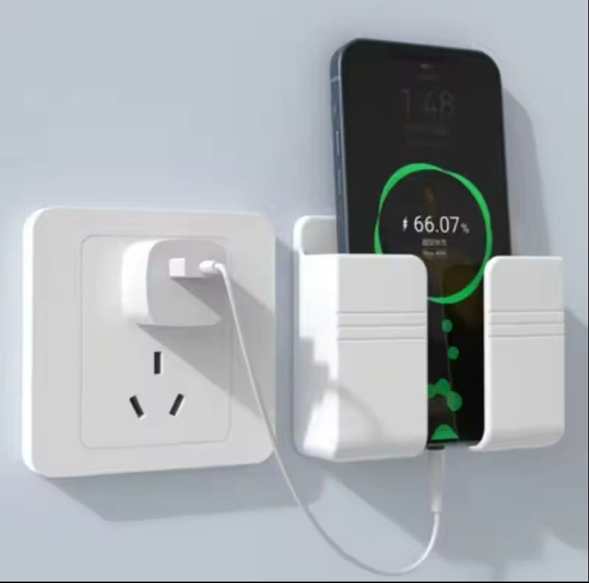 1pc Wall Mobile Phone Holder , Plug Phone Charging , Stand Remote Control