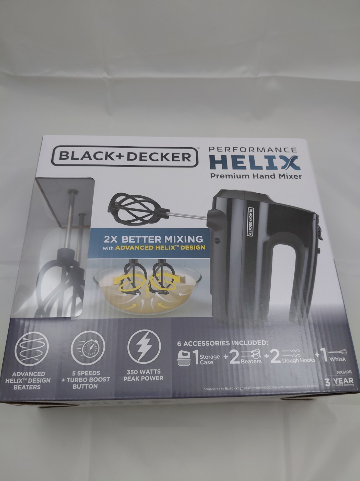 Black & Decler Performance Helix Premium Hand Mixer. 5 Speeds + Turbo Boost .