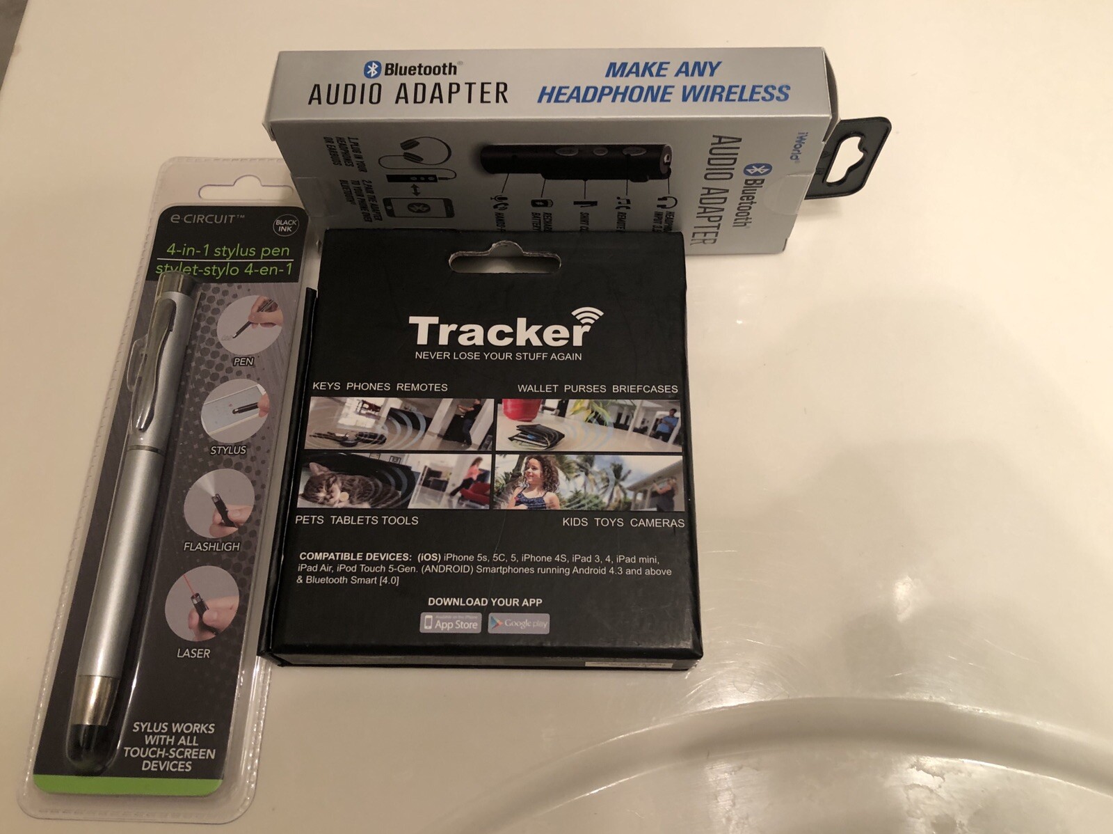 🎁 Tech Gift Set Laser Headphone Bluetooth Radar Tracker 🔥 Stylus