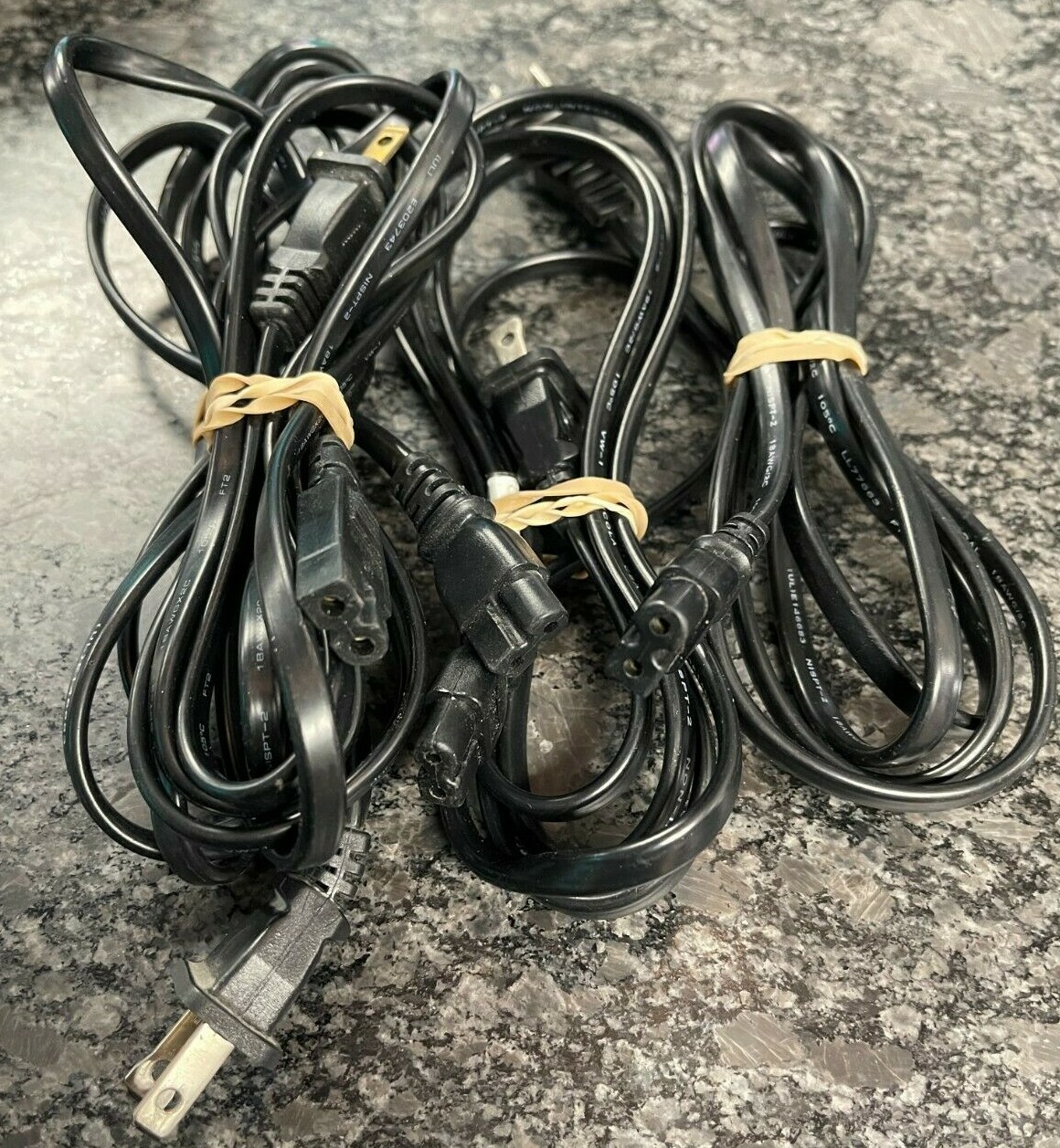 Power Cords, Assorted Lot, 18 Cords