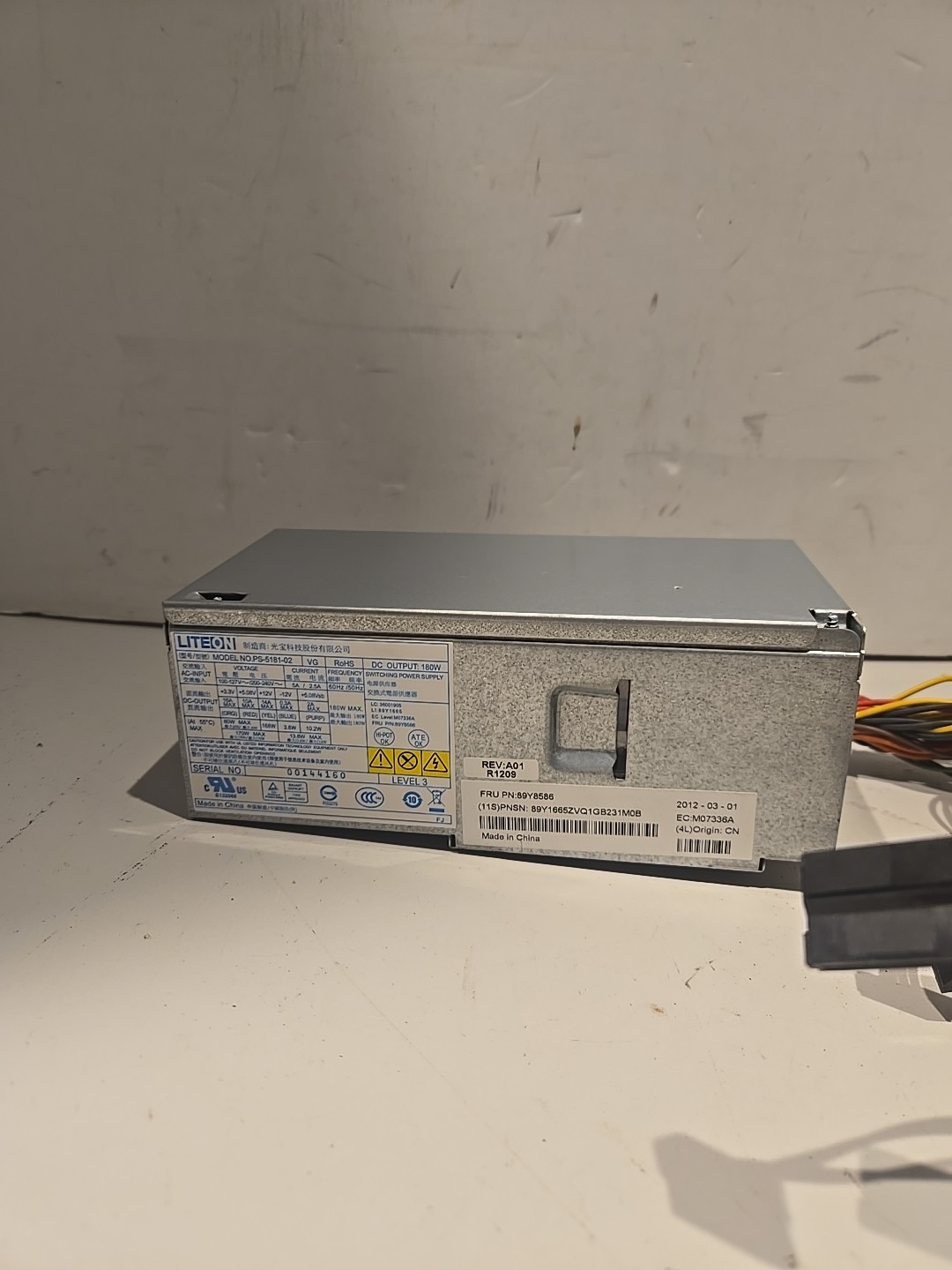 Liteon PS-5181-02 180W 89Y8586 Desktop Power Supply REV A00
