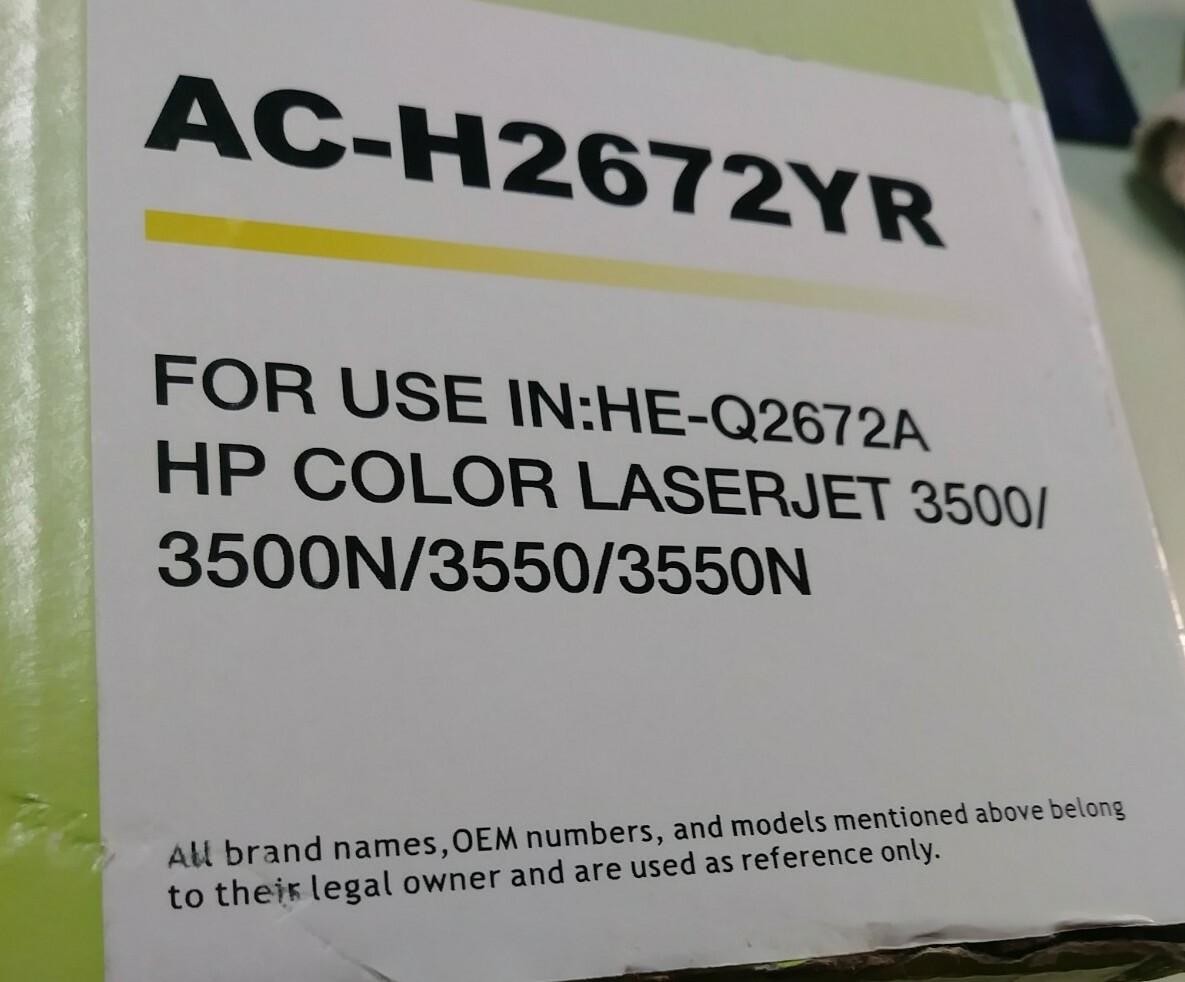 Ink Cartridge for HP color LaserJet 3500/3500N/3550, Yellow Ink