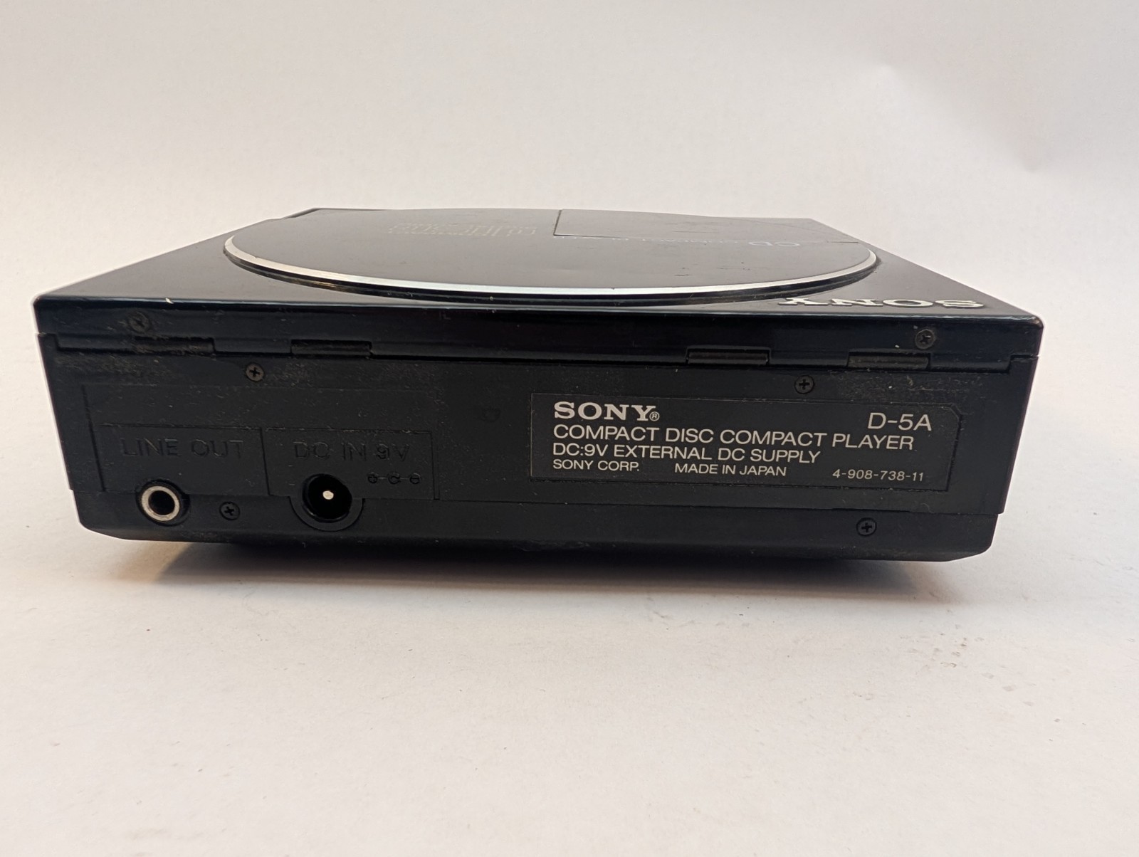 Sony D-5A Compact Disc Player w/ AC-D50 Adapter Japan 1985 READ DESCRPIPTION