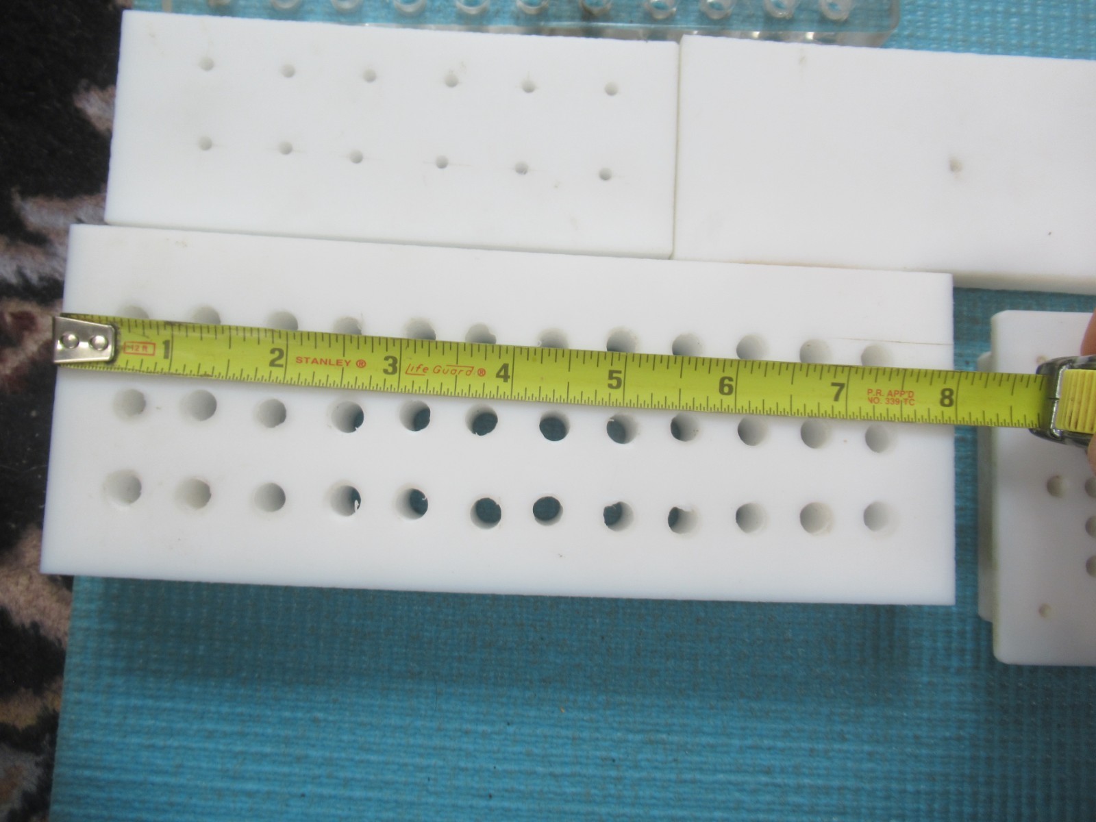 4 UHMW Tapping Blocks Rectangular Ultra High Molecular Weight Polyethylene Solid