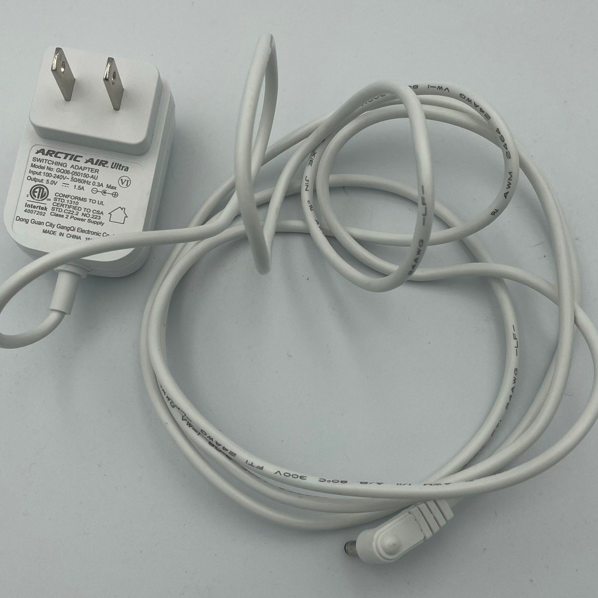 Arctic Air Ultra GQ06-050150-AU Switching Adapter cord White 5V 1.5A