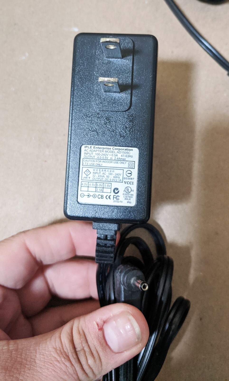 Mixed Lot 7pcs: IPLE DEER iHome HiCapacity Umec AC 5V Power Adapters