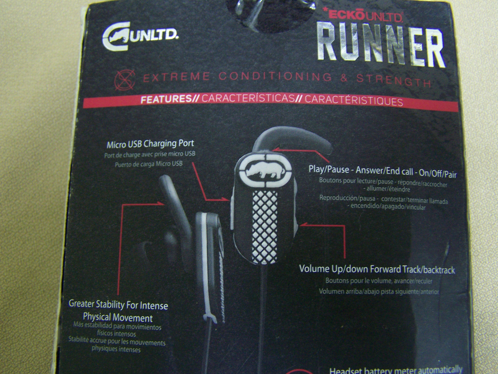 ECKOUNLTD Runner Bluetooth Earphones Black earbuds