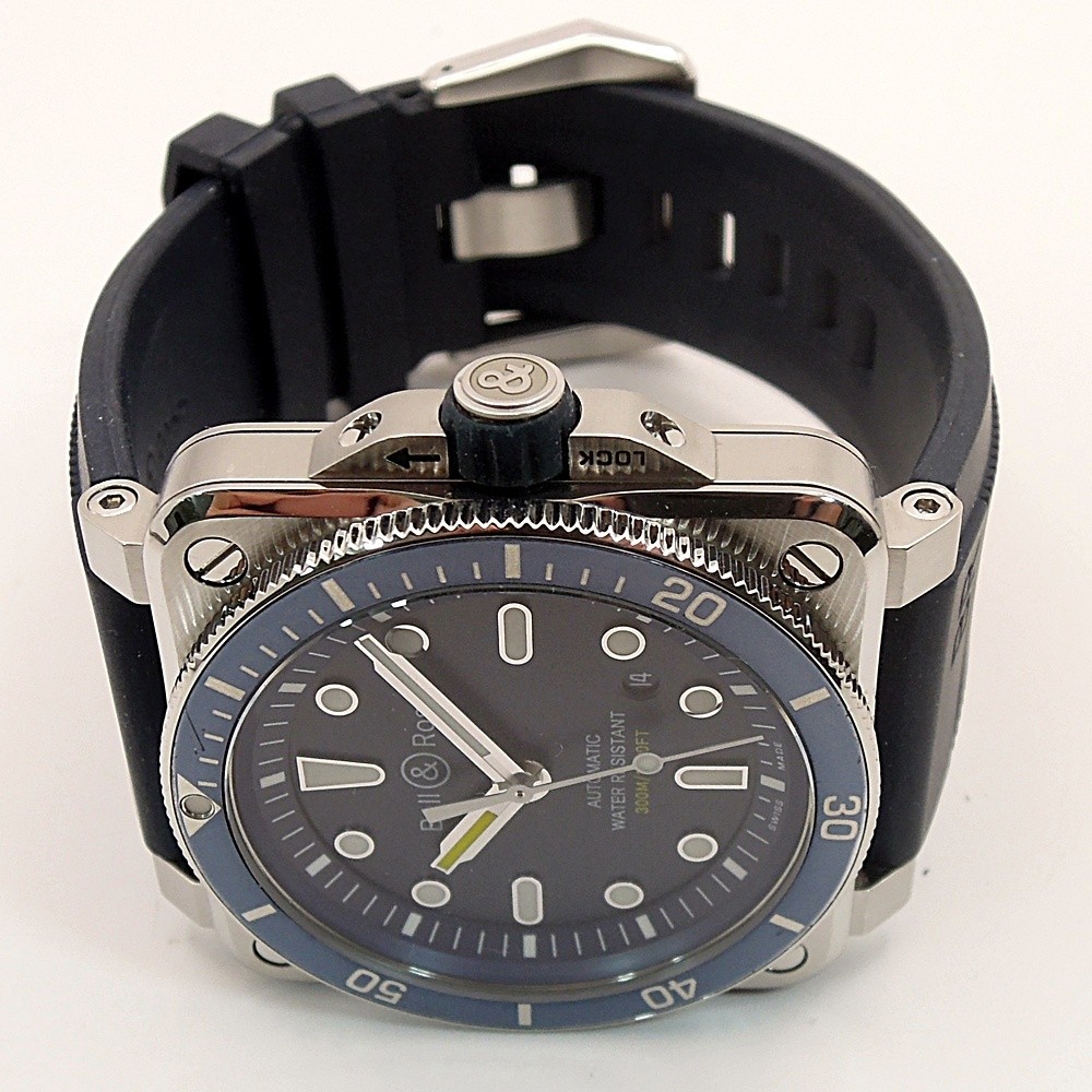 Bell & Ross BR03-92 Diver Blue Automatic Date 42mm Steel 300m Full Set Watch