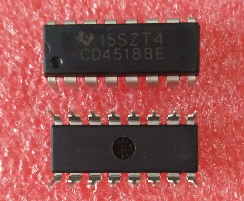 50PCS CD4518BE CD4518 TI DIP-16 CMOS DUAL UP-COUNTERS NEW TI