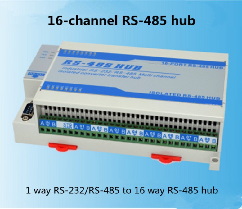 JPX6160 Lightning protection type bidirectional 16-channel RS485 hub distributor