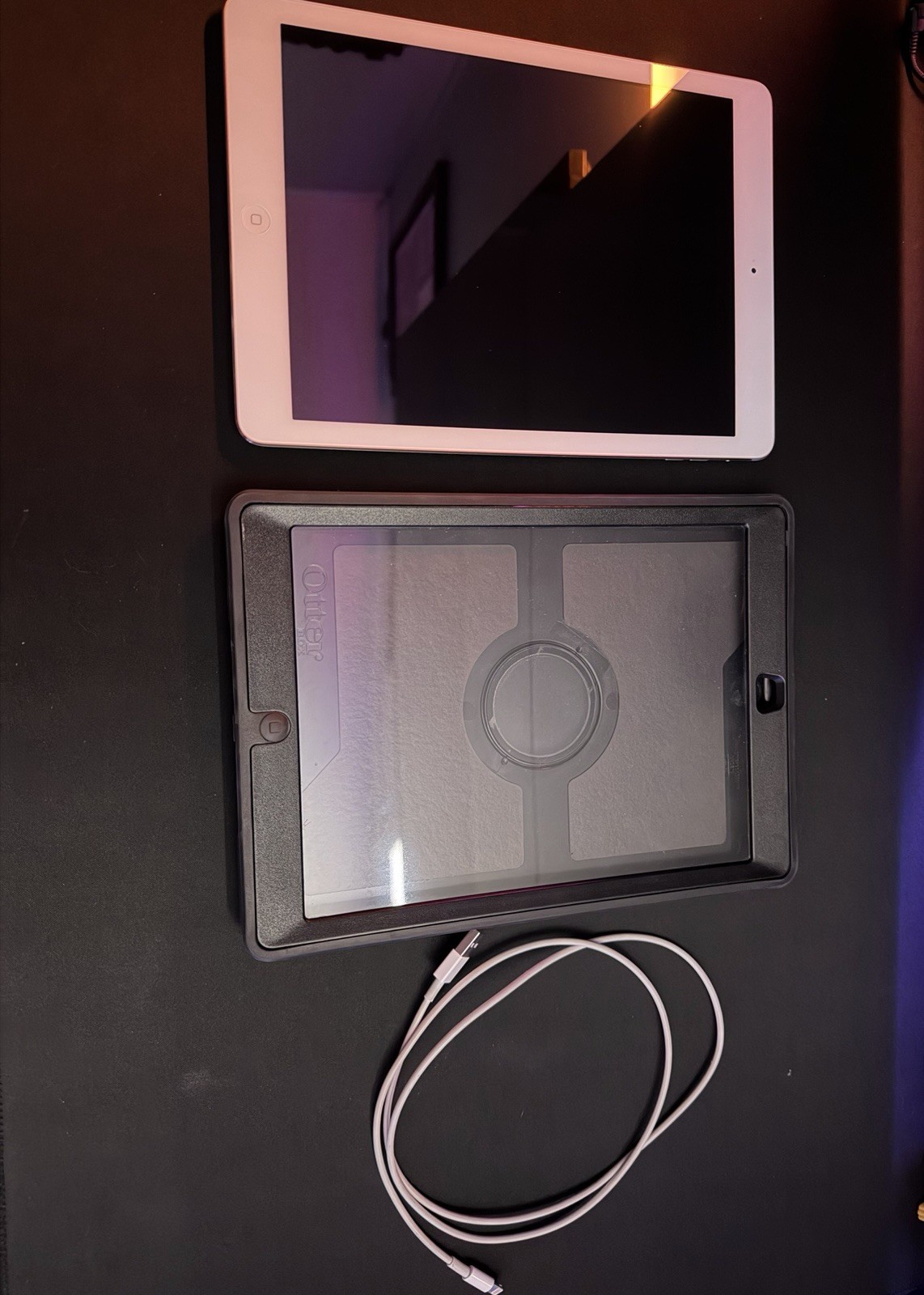 Apple iPad w/ Apple Watch, AirPods, OtterBox Case & Cables
