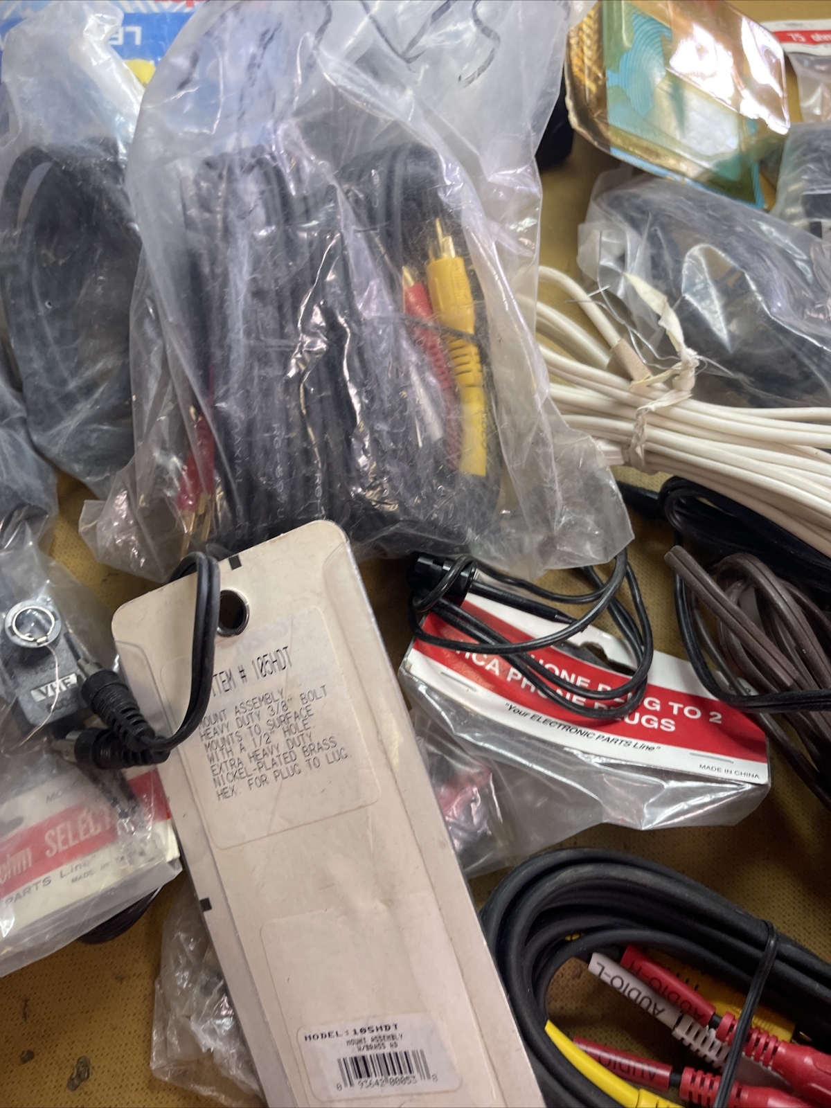 Large lot of assorted electronics cables parts etc grab bag