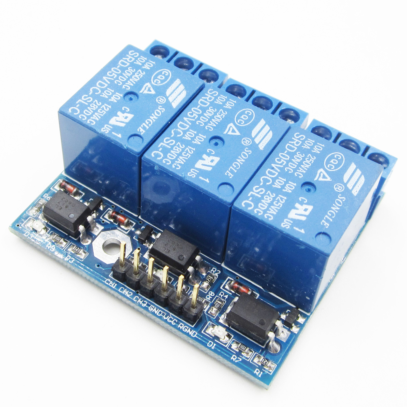 3-Channel Relay Module With Optocoupler Isolation fit Signal 3.3V 5V new