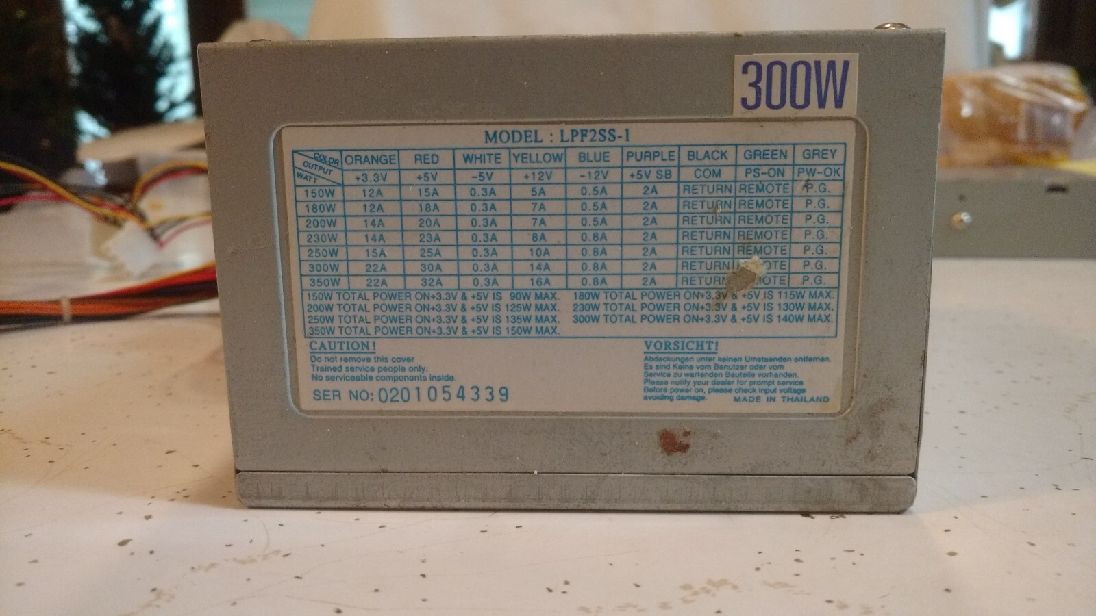 Unbranded LPF2SS-1 300W Power Supply Unit / PSU