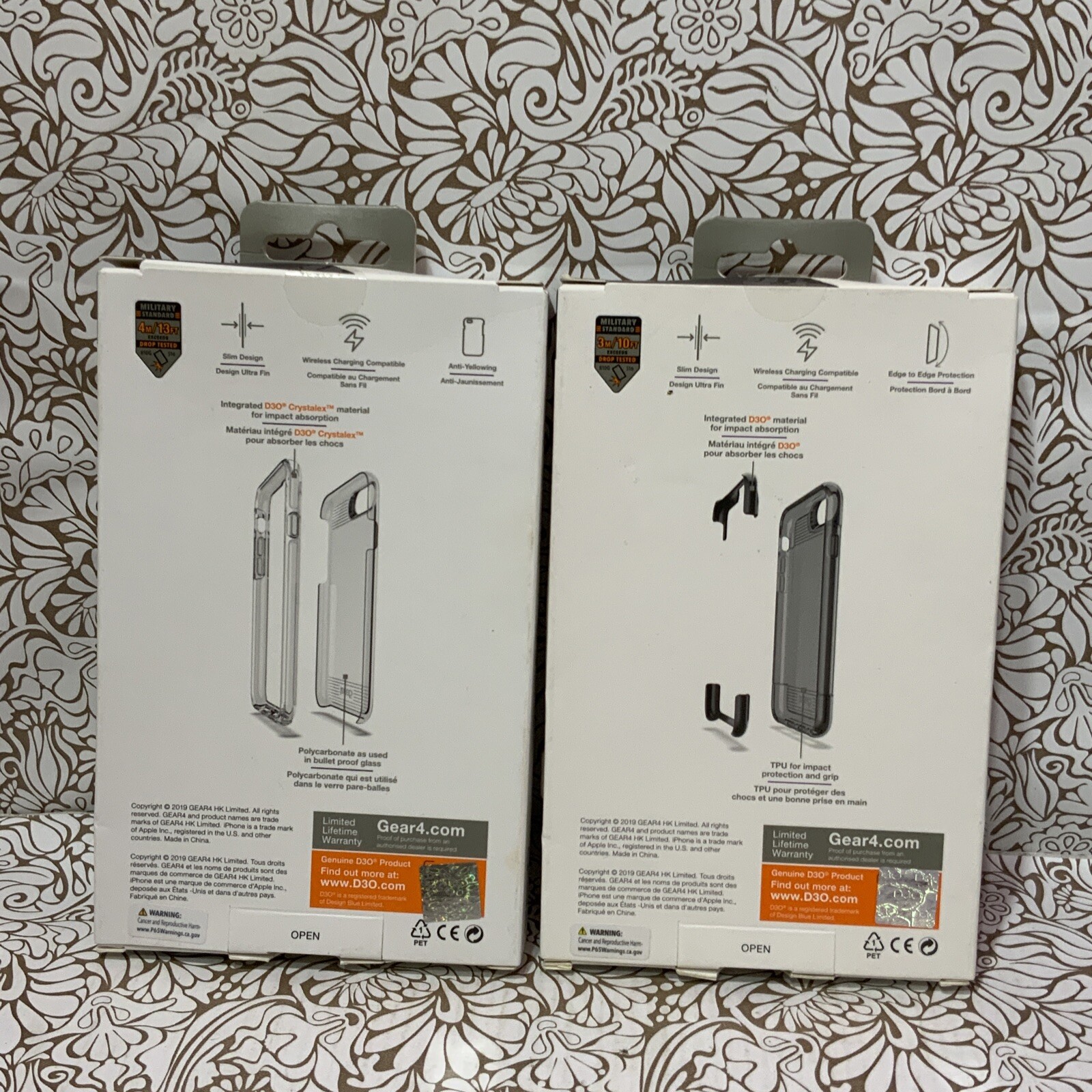 📀 Gear4 Apple iPhone 8/7/6s/6 Bayswater/ Wembley Clear & Smokey Black- LOT OF 2