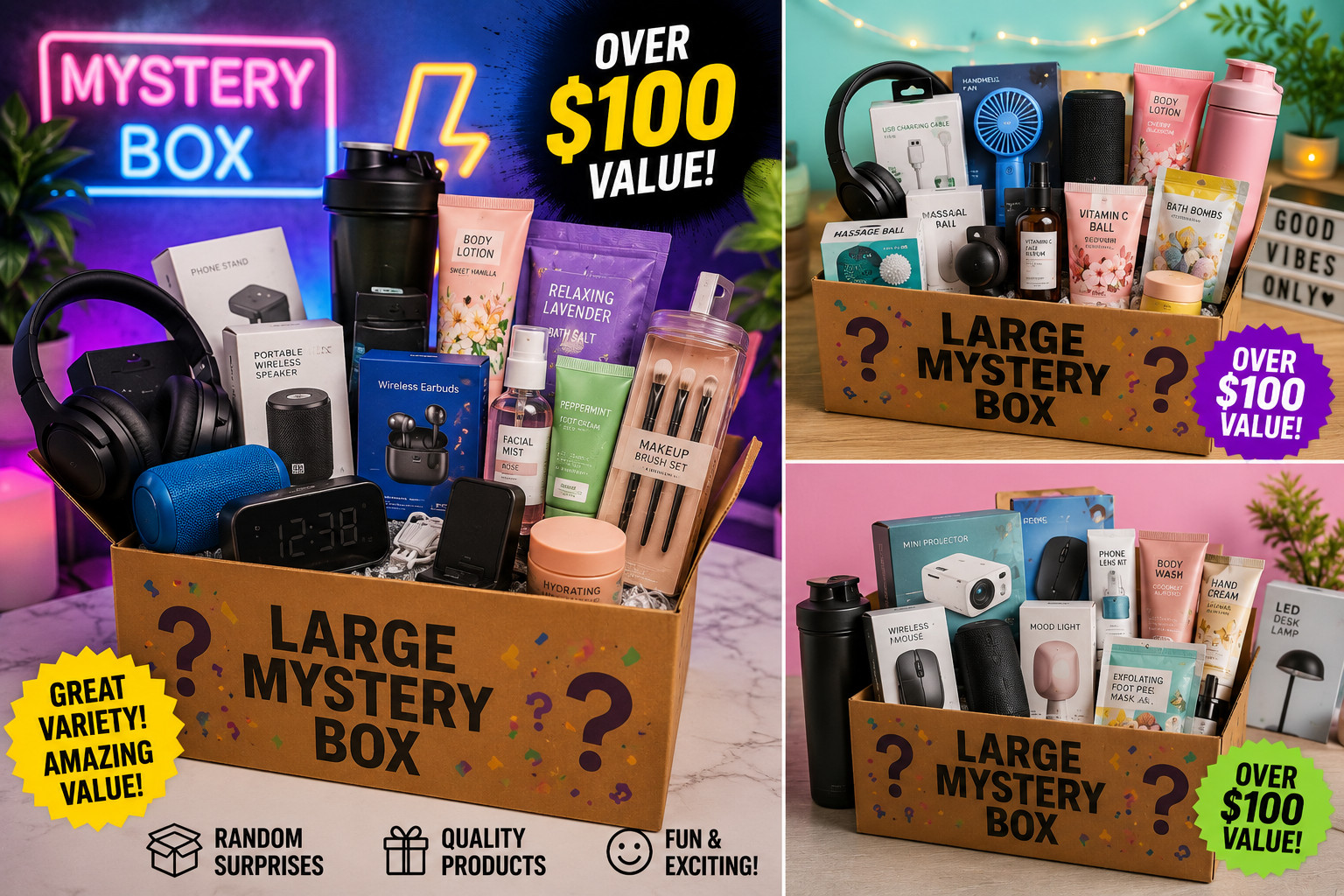 🎁Amazon Mystery Box Large Liquidation Box Electronics , Home Goods, H&B🎁