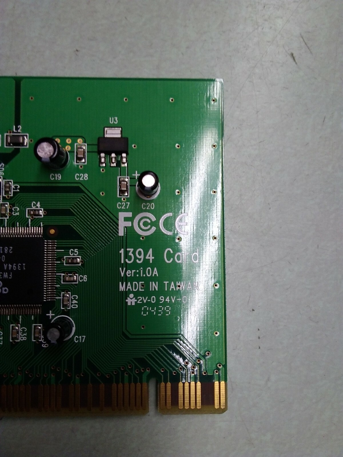 FIREWIRE IEEE 1394 3 PORT FIRE WIRE CONTROLLER CARD FOR PC
