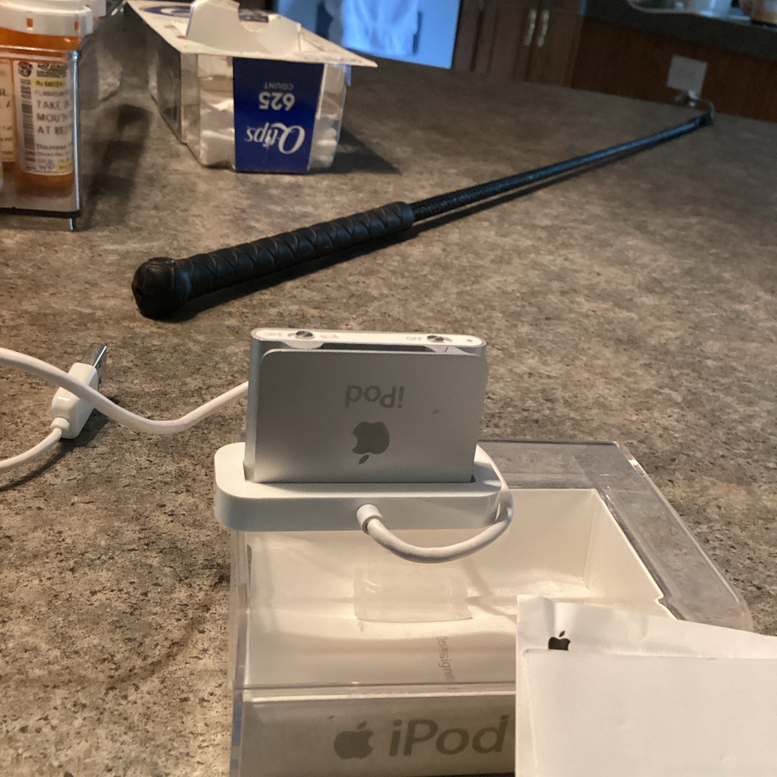 Apple iPod nano 4th Gen 4GB Silver MB245LL/A w/ Dock USB Cable Box