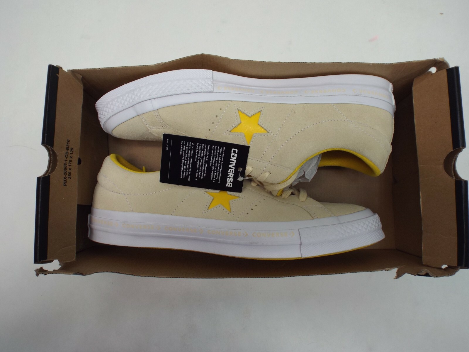New Mens 11.5 Converse One Star Suede OX Vanilla Solar Power Shoes $80 159814C
