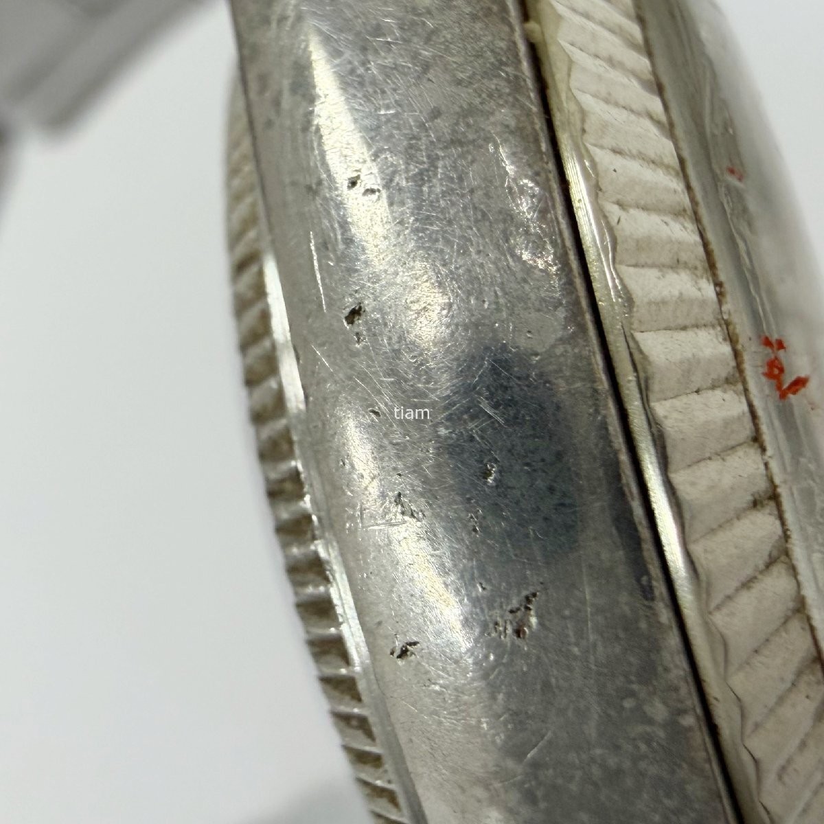 ROLEX 6619 Oyster Perpetual 1963 Automatic White Gold SS Silver
