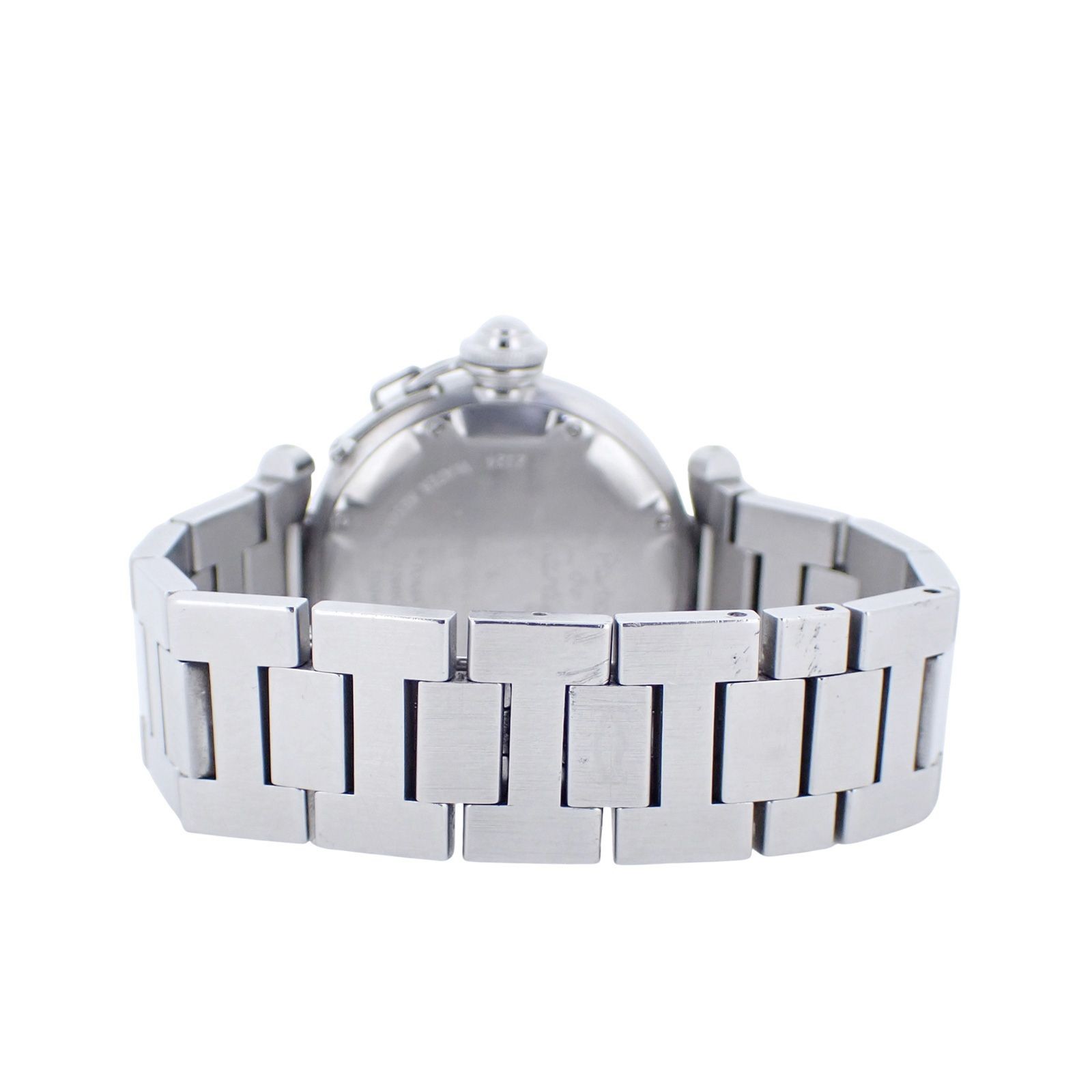 Cartier Watch Pasha C Silver Black Dial W31043M7 SS Automatic Men Women Unisex