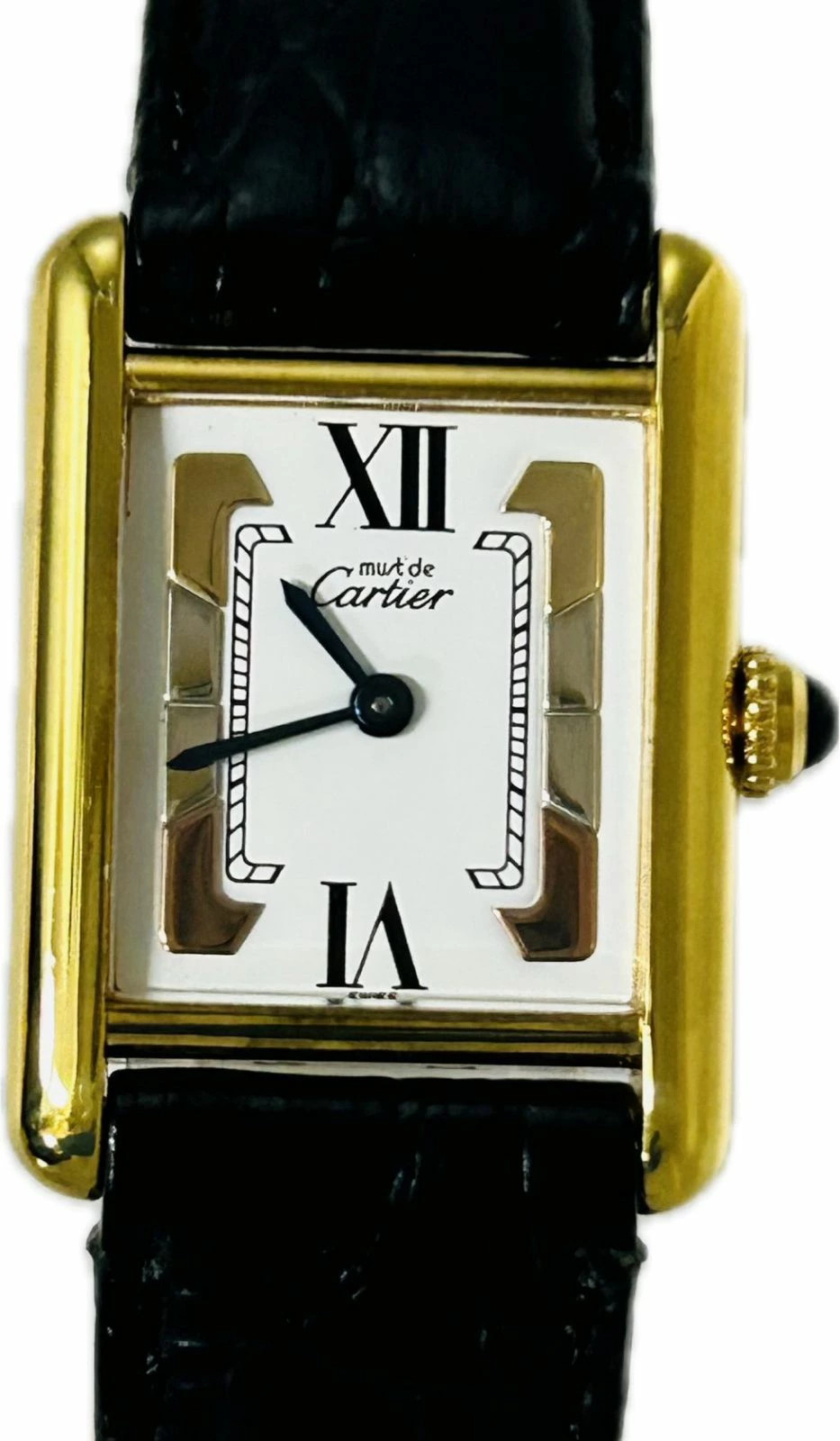 CARTIER Must Tank W5057001 Women’s Quartz Watch Square White Dial Accessary
