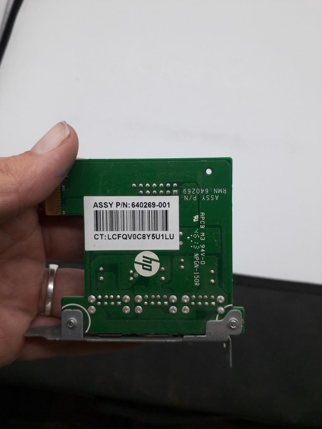 HP 3 Port Powered USB 12V PCI Express Low Profile Card P.N. 640269–001 638945-1
